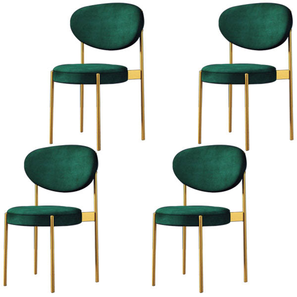 Contemporary Open Back Side Chair Upholstered Dining Chair for Indoor