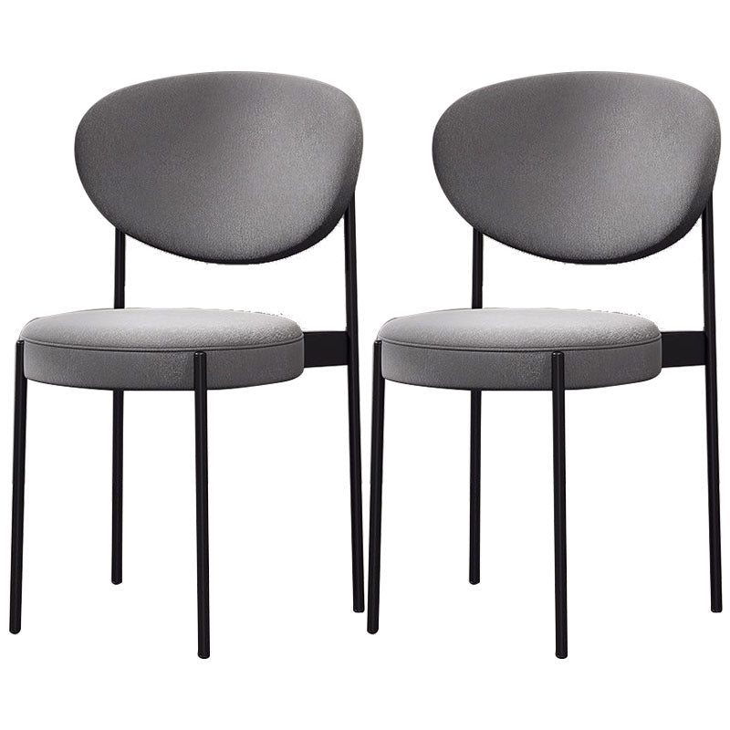 Contemporary Open Back Side Chair Upholstered Dining Chair for Indoor