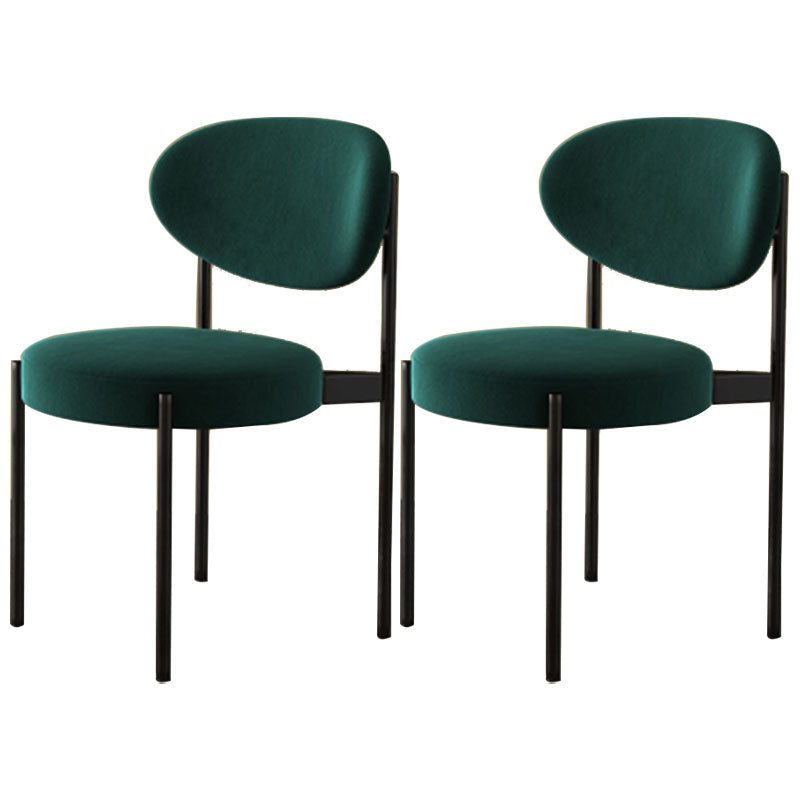 Contemporary Open Back Side Chair Upholstered Dining Chair for Indoor