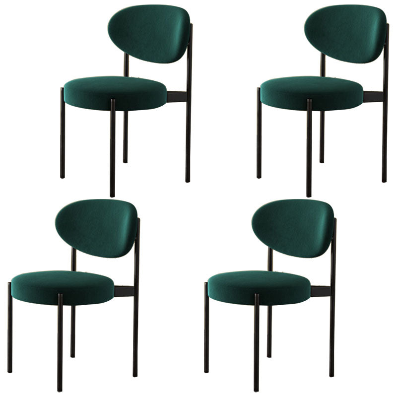 Contemporary Open Back Side Chair Upholstered Dining Chair for Indoor