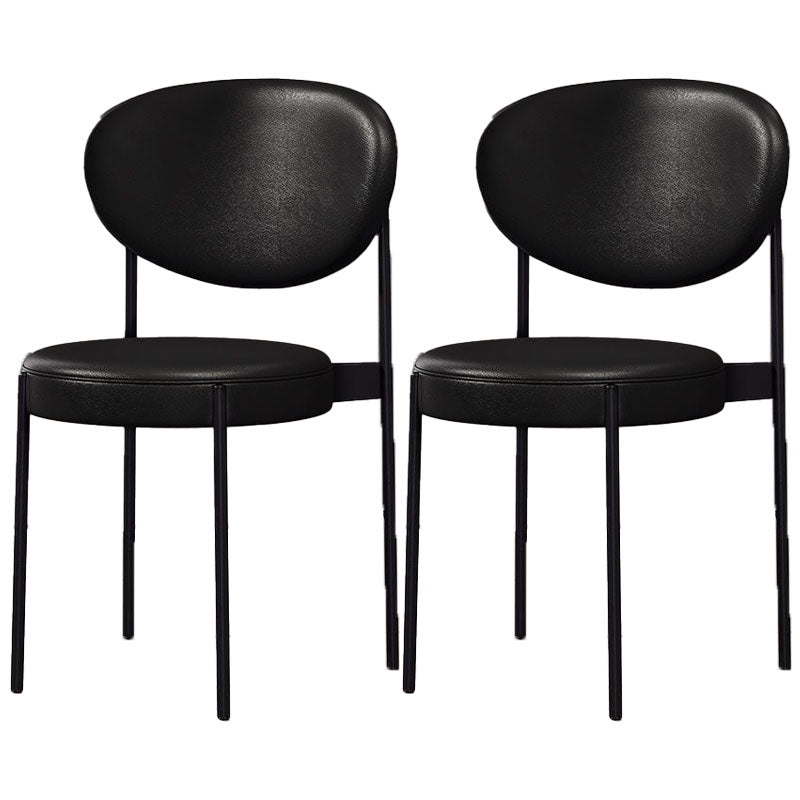 Contemporary Open Back Side Chair Upholstered Dining Chair for Indoor