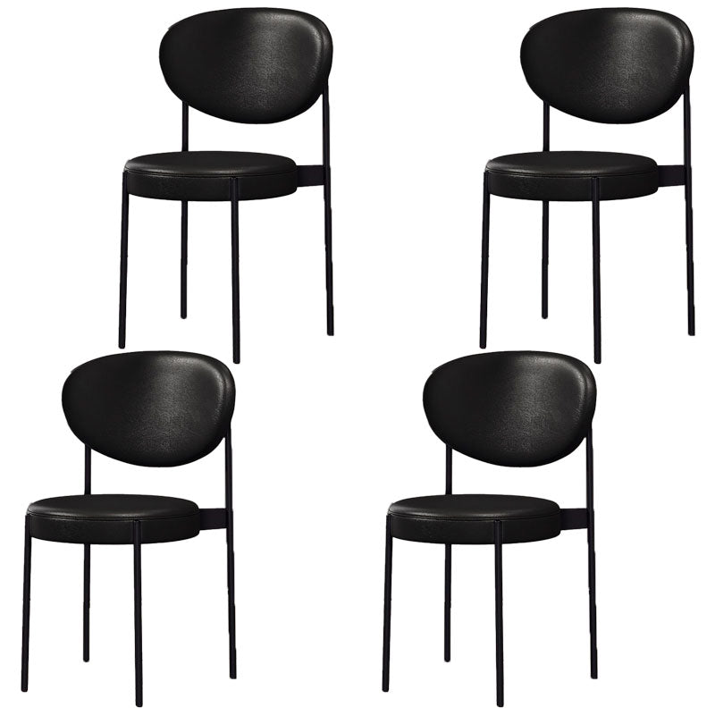 Contemporary Open Back Side Chair Upholstered Dining Chair for Indoor