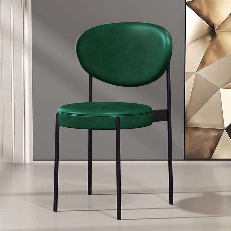 Contemporary Open Back Side Chair Upholstered Dining Chair for Indoor