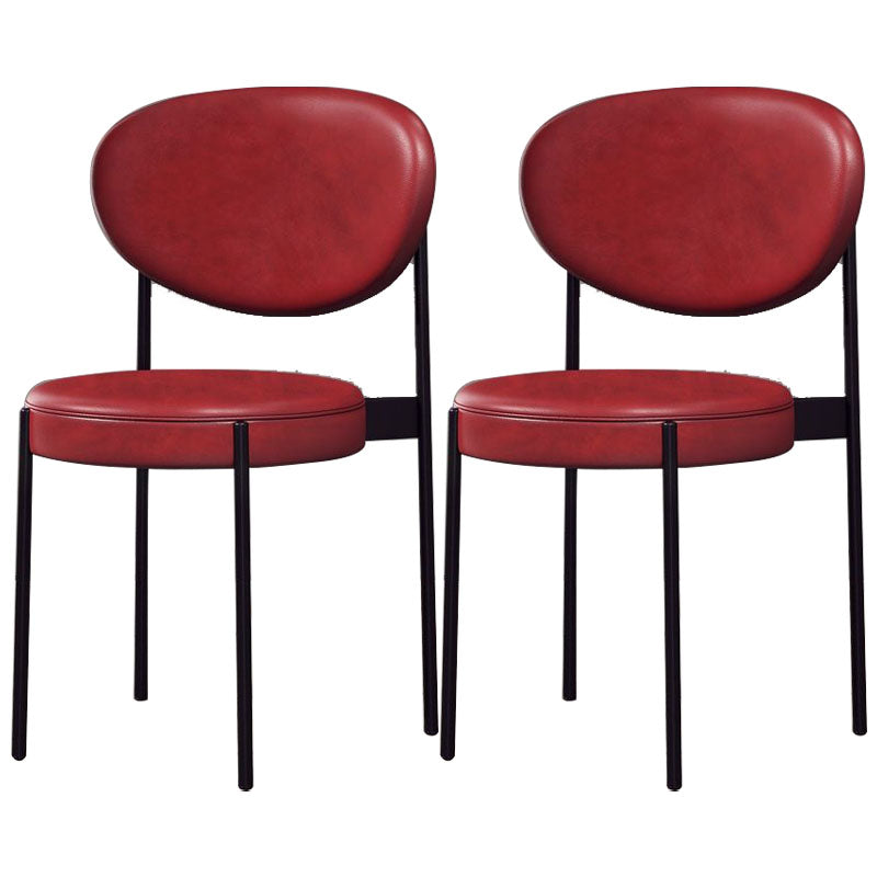 Contemporary Open Back Side Chair Upholstered Dining Chair for Indoor