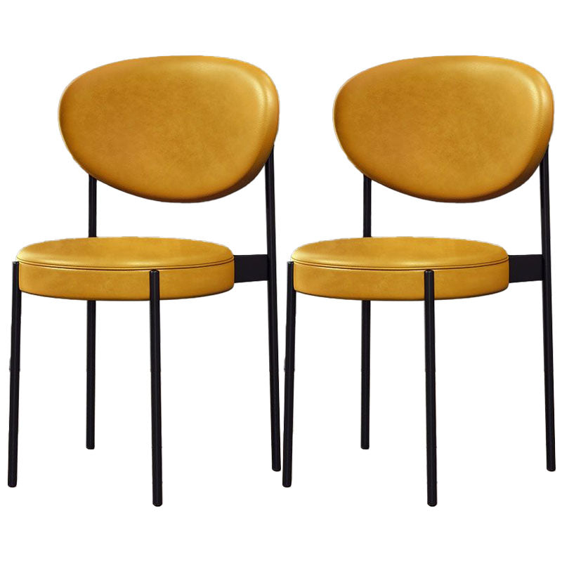 Contemporary Open Back Side Chair Upholstered Dining Chair for Indoor