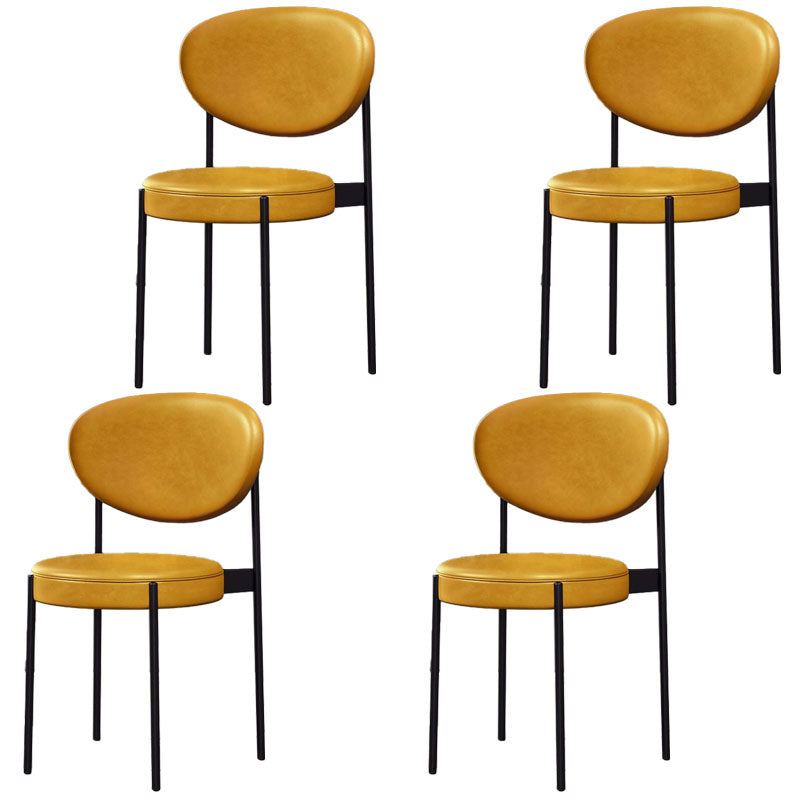 Contemporary Open Back Side Chair Upholstered Dining Chair for Indoor