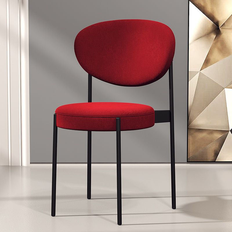 Contemporary Open Back Side Chair Upholstered Dining Chair for Indoor