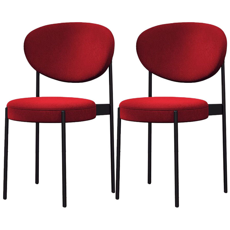 Contemporary Open Back Side Chair Upholstered Dining Chair for Indoor