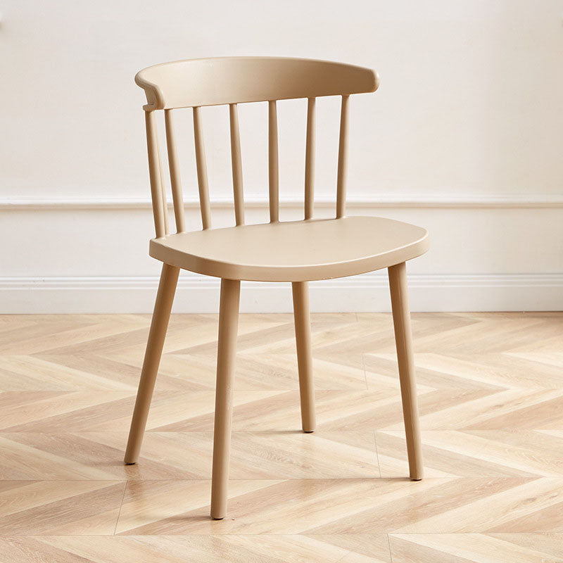 Plastic Contemporary Side Chair Windsor Back Indoor-Outdoor Chair