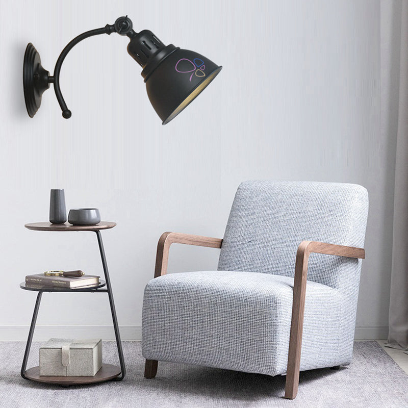 1 Lampenkuppel Schattenleuchte Lampe Industrial Schwarz/Rost Metall Wandmontiertes Licht für Esszimmer