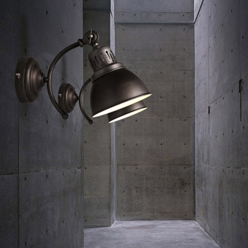 1 Lampenkuppel Schattenleuchte Lampe Industrial Schwarz/Rost Metall Wandmontiertes Licht für Esszimmer