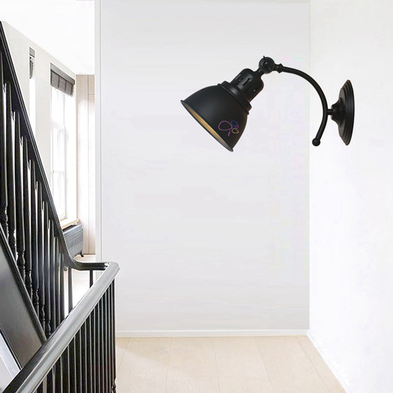 1 Lampenkuppel Schattenleuchte Lampe Industrial Schwarz/Rost Metall Wandmontiertes Licht für Esszimmer