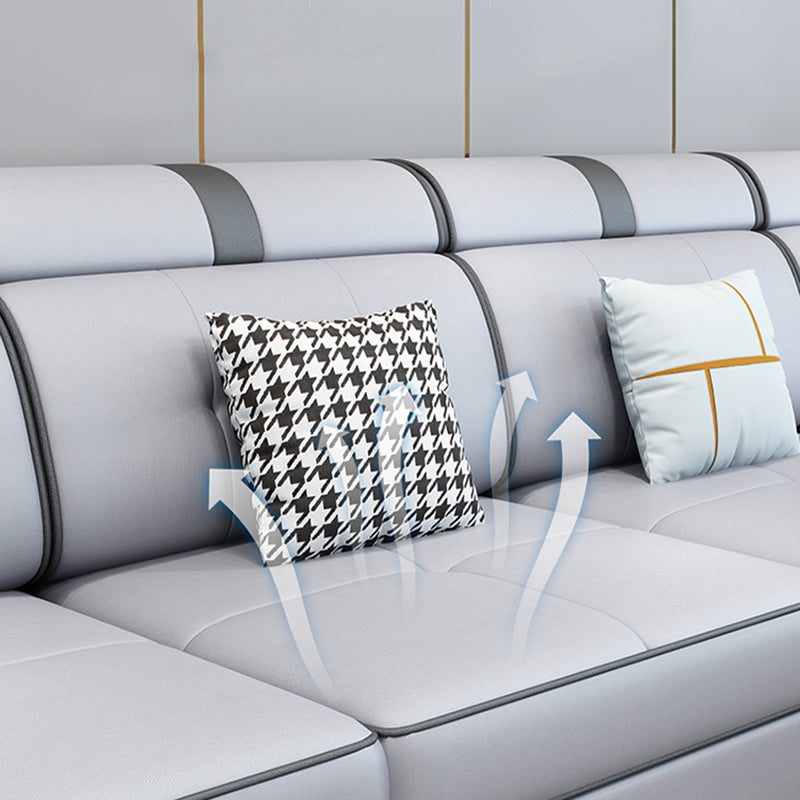 Scandinavian L-Shape Sectional with Pillow Top Arm for Living Room