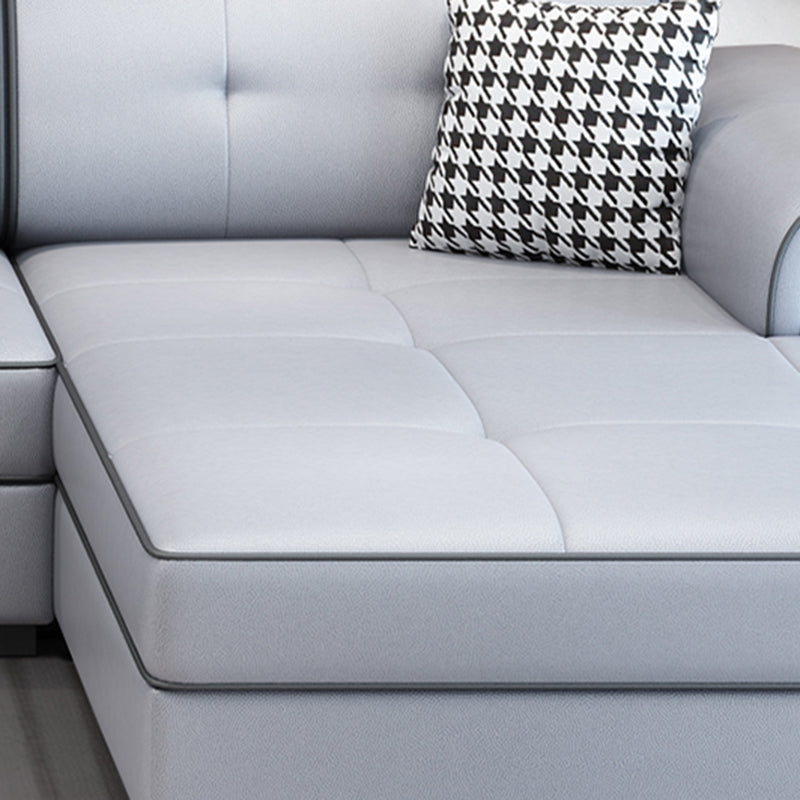 Scandinavian L-Shape Sectional with Pillow Top Arm for Living Room