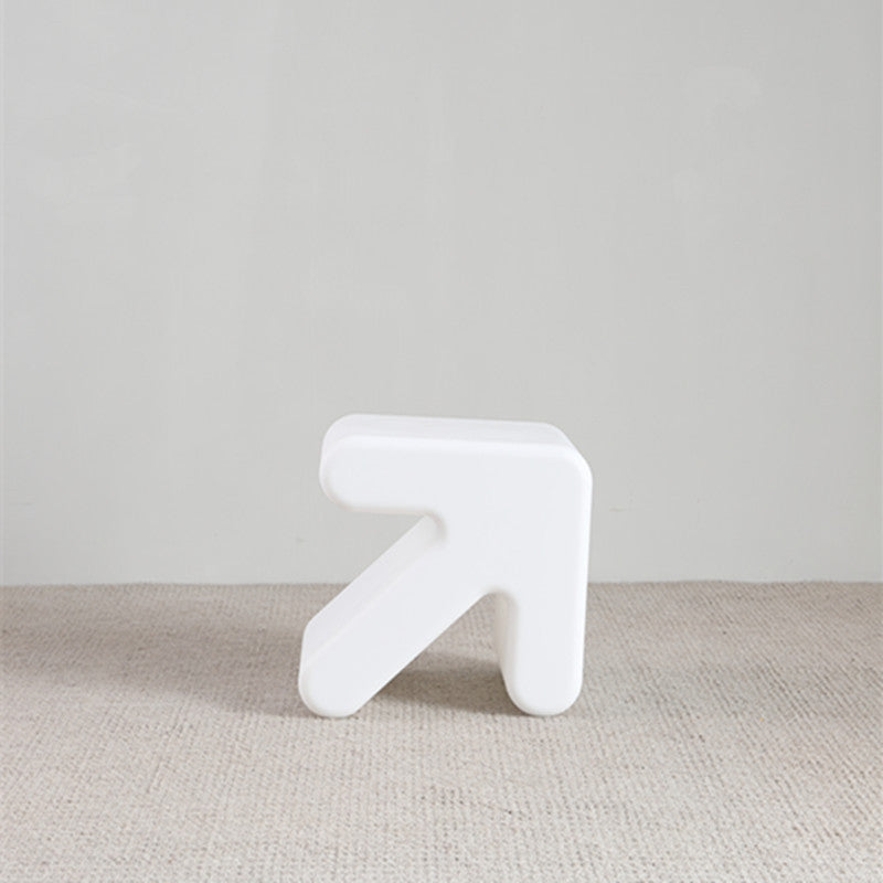 Scandinavian Geometric End Table 15.75" W x 13.78" D x 15.75" H Arrow-Shaped Side Table