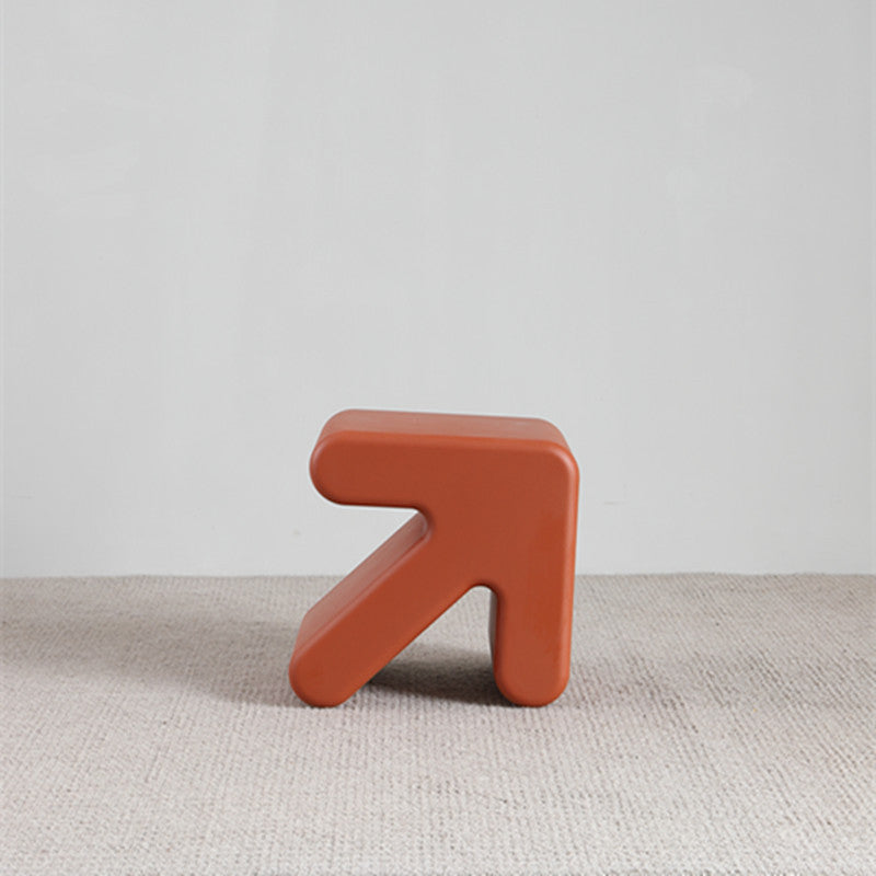 Scandinavian Geometric End Table 15.75" W x 13.78" D x 15.75" H Arrow-Shaped Side Table