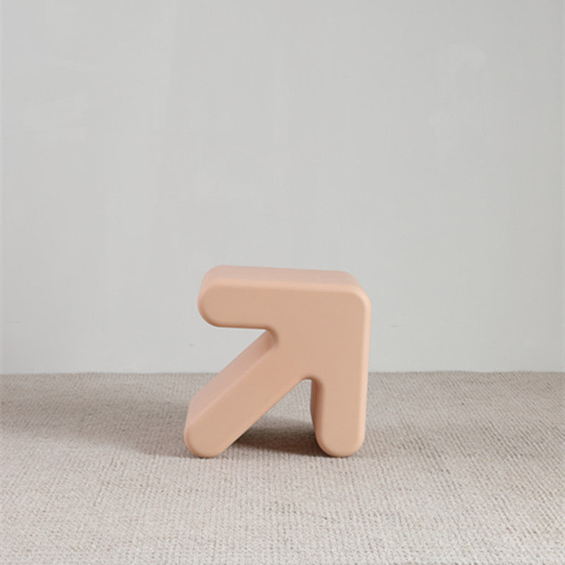 Scandinavian Geometric End Table 15.75" W x 13.78" D x 15.75" H Arrow-Shaped Side Table