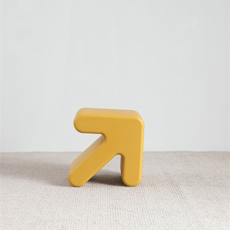 Scandinavian Geometric End Table 15.75" W x 13.78" D x 15.75" H Arrow-Shaped Side Table