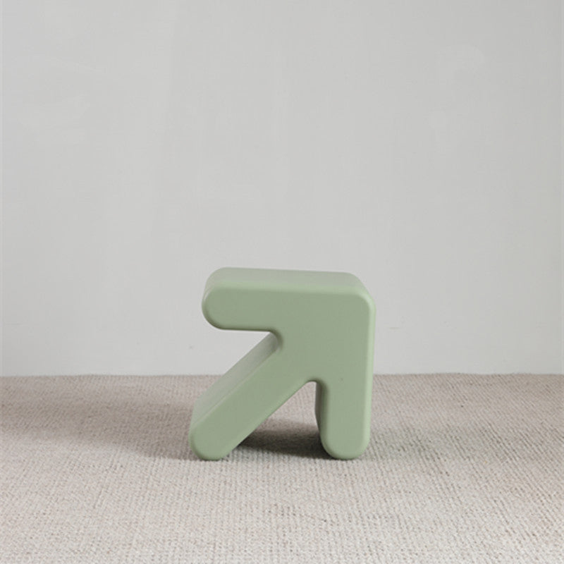 Scandinavian Geometric End Table 15.75" W x 13.78" D x 15.75" H Arrow-Shaped Side Table