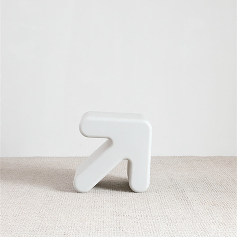 Scandinavian Geometric End Table 15.75" W x 13.78" D x 15.75" H Arrow-Shaped Side Table