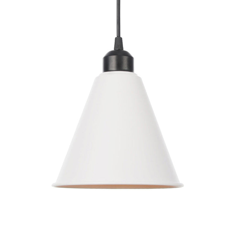 1 helles Innenheizanhänger Licht Bauernhaus Schwarz/Weiß Hanging Leuchte mit Kegel/Wellen-/breitem Flare Metallschatten