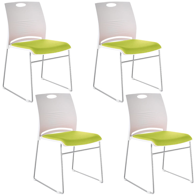 Armless Home Office Chair Modern Mid Back Working Chair with No Wheels
