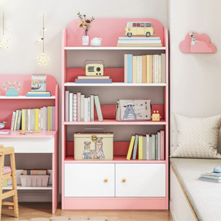 Modern Rectangle Bookcase Wooden Closed Back Bookshelf with Shelves