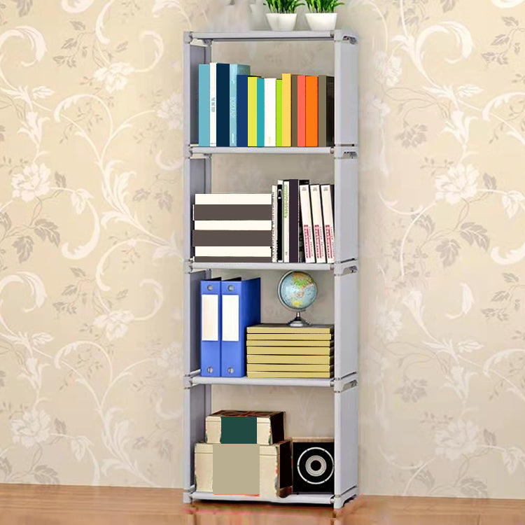 Modern Style Plastic Bookshelf Open Back Bookcase for Living Room