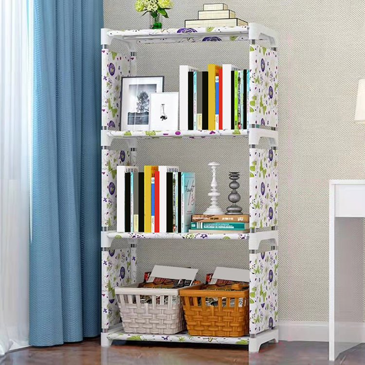 Modern Style Plastic Bookshelf Open Back Bookcase for Living Room