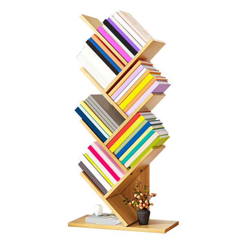 Contemporary Manufactured Wood Bookcase Open Bookshelf for Home