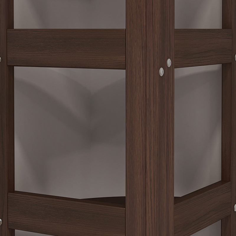 Modern Style Corner Bookshelf Solid Wood Vertical Bookcase for Home