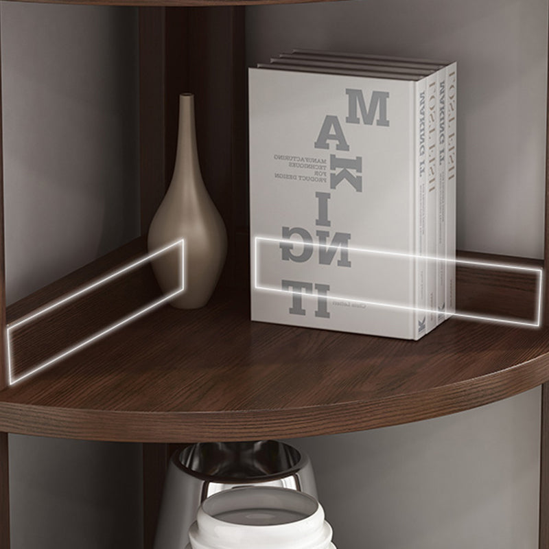 Modern Style Corner Bookshelf Solid Wood Vertical Bookcase for Home