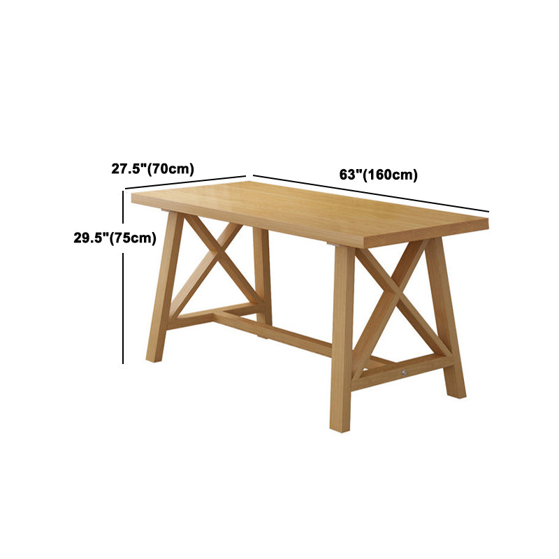 Modern Solid Wood Table and Bench Set 1/2/3/4/5 Pieces Rectangular Dining Set