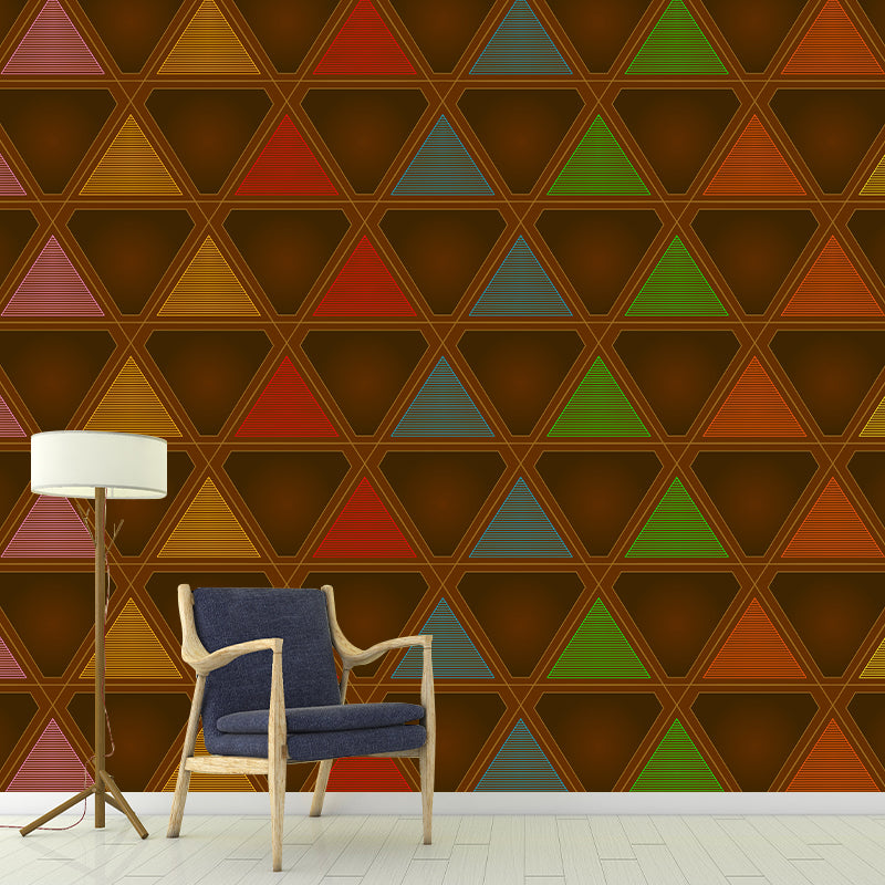 Decorative Grid Geometry Photography Wallpaper Living Room Wall Mural
