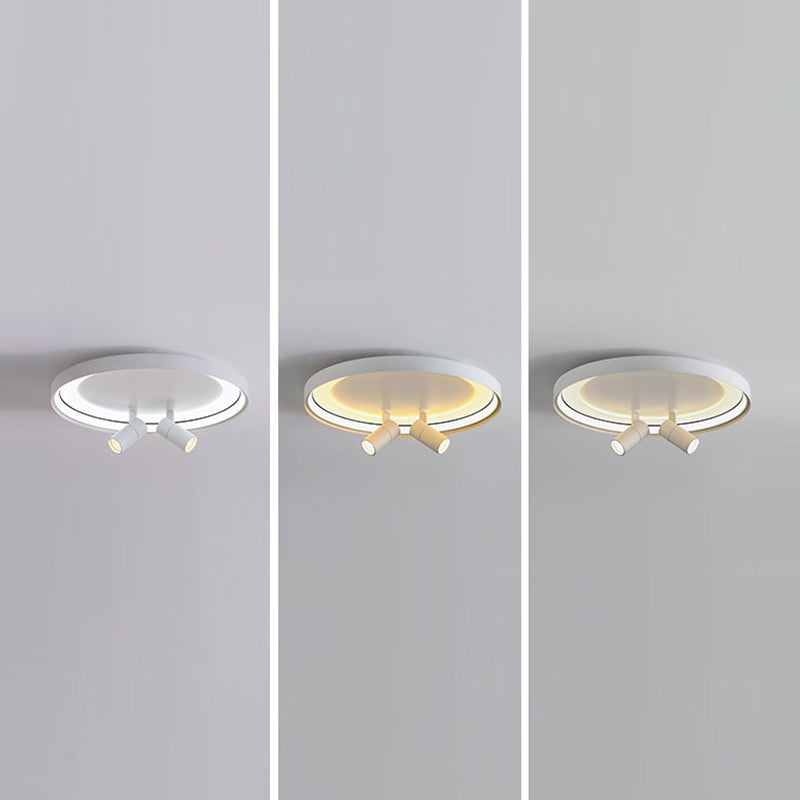 Round Ceiling Mounted Fixture Nordic Style Metal LED Bedroom Ceiling Fixture
