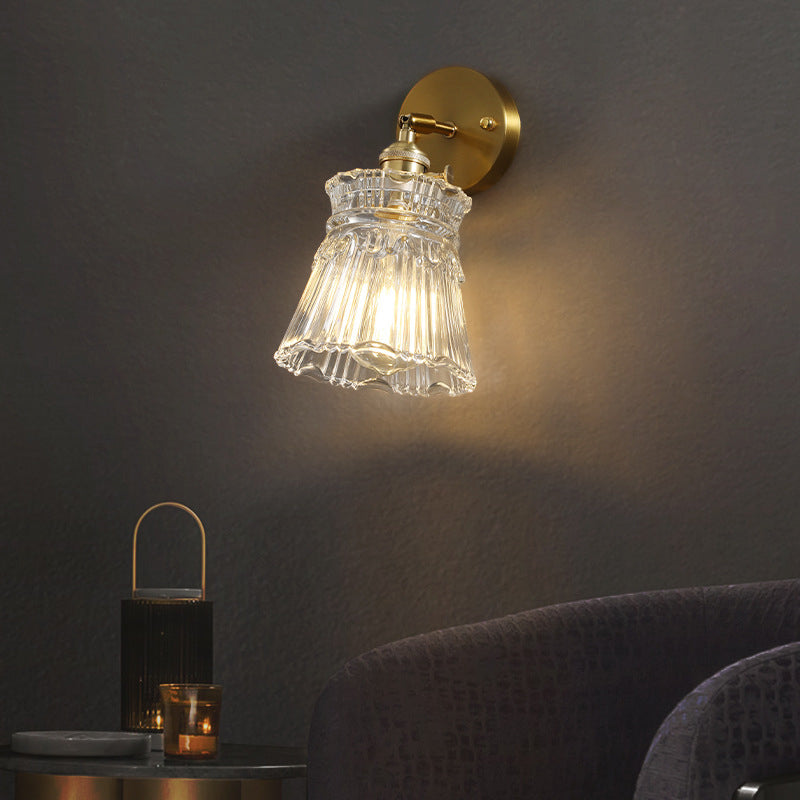 Glass Geometric Wall Sconce Lighting Industrial Style 1 Light Wall Mounted Light