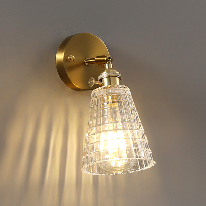 Glass Geometric Wall Sconce Lighting Industrial Style 1 Light Wall Mounted Light
