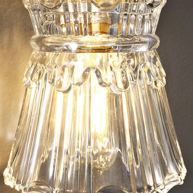 Glass Geometric Wall Sconce Lighting Industrial Style 1 Light Wall Mounted Light