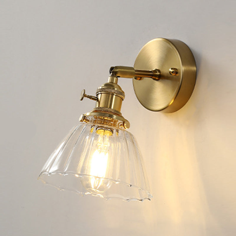 Glass Geometric Wall Sconce Lighting Industrial Style 1 Light Wall Lamps