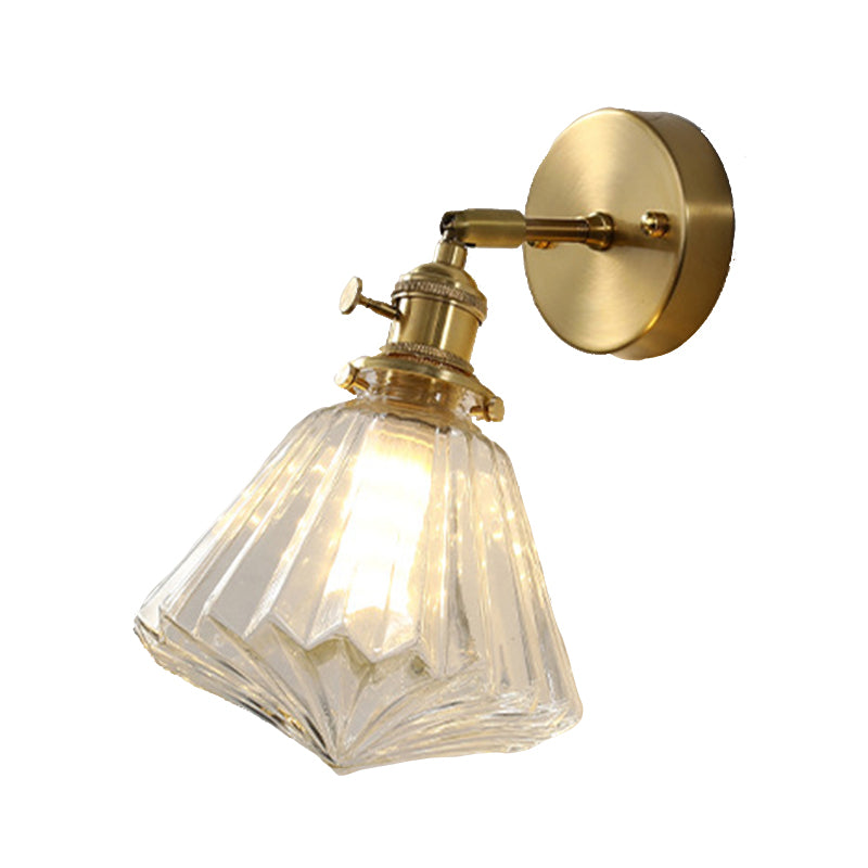 Glass Geometric Wall Sconce Lighting Industrial Style 1 Light Wall Lamps