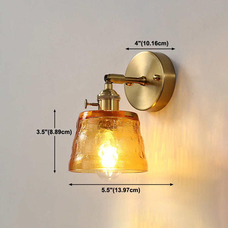 Glass Geometric Wall Sconce Lighting Industrial Style 1 Light Wall Lamps