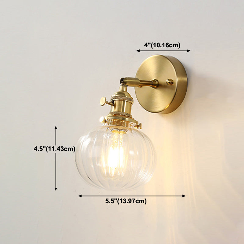 Glass Geometric Wall Sconce Lighting Industrial Style 1 Light Wall Lamps