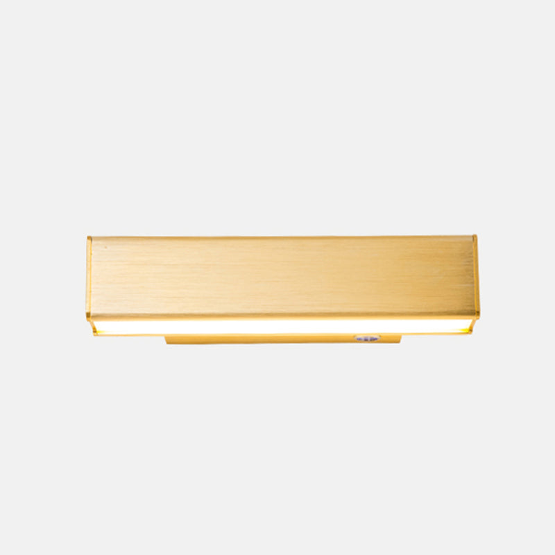Square Shade Metal Wall Sconce Modern 1-Light Wall Mount Lighting