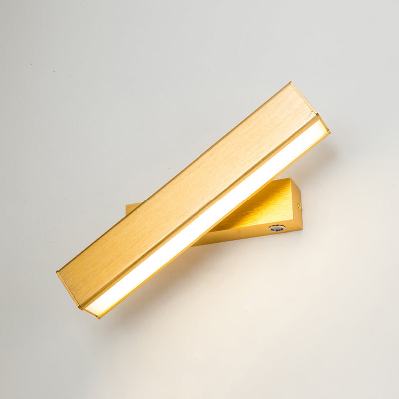 Square Shade Metal Wall Sconce Modern 1-Light Wall Mount Lighting