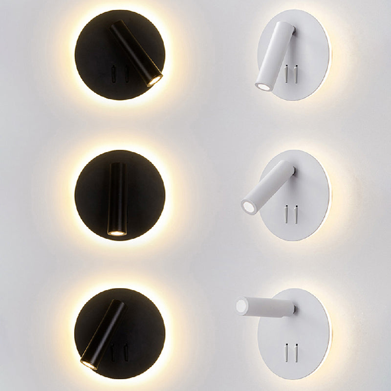 Modern Metal Wall Light Geometric 2 Lights Reading Wall Sconce for Living Room