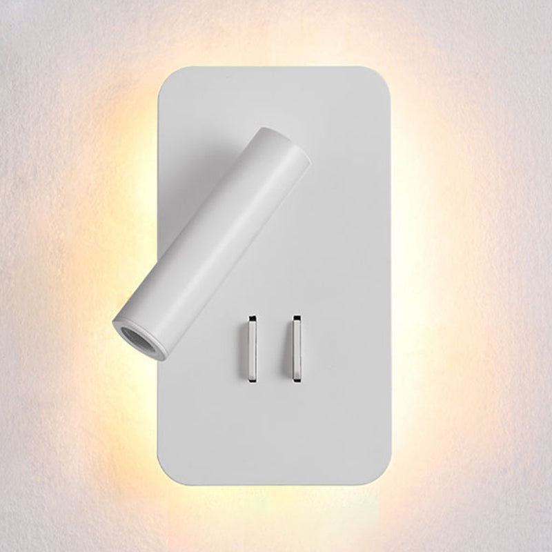 Modern Metal Wall Light Geometric 2 Lights Reading Wall Sconce for Living Room