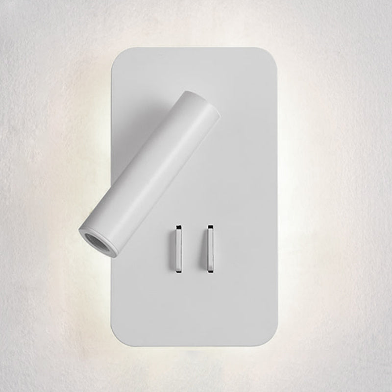 Modern Metal Wall Light Geometric 2 Lights Reading Wall Sconce for Living Room
