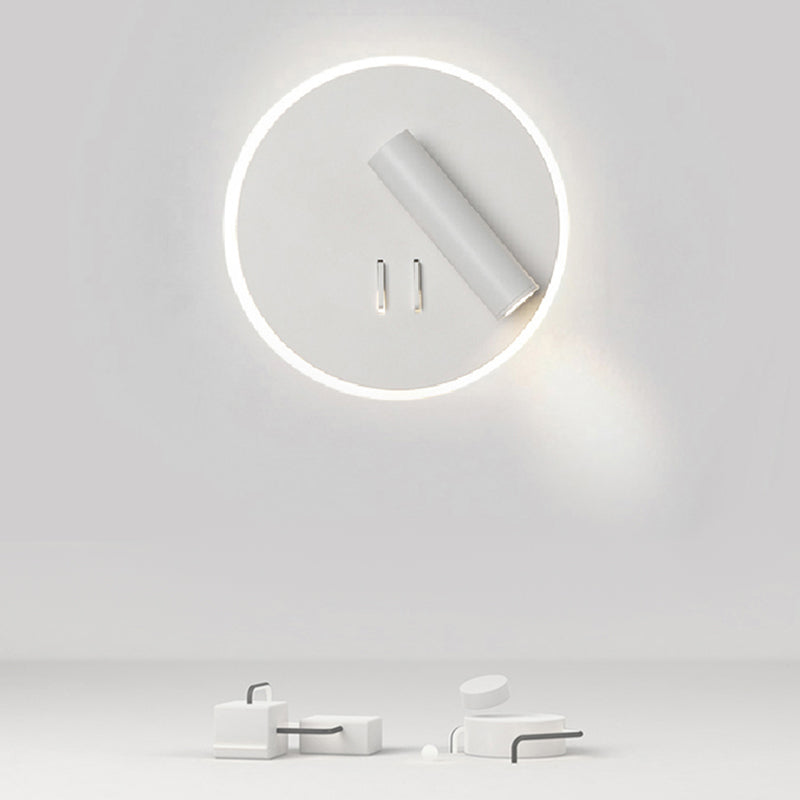 Modern Metal Wall Light Geometric 2 Lights Reading Wall Sconce for Living Room