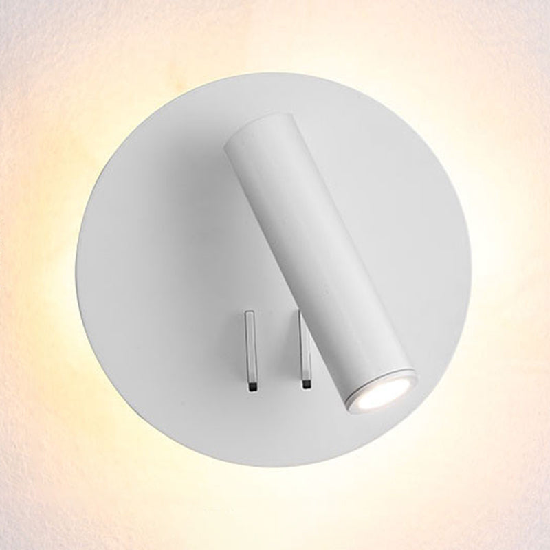 Modern Metal Wall Light Geometric 2 Lights Reading Wall Sconce for Living Room