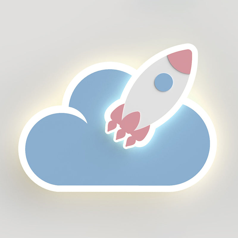 Metal Wall Sconce Lighting Kids Style LED Wall Mounted Lighting